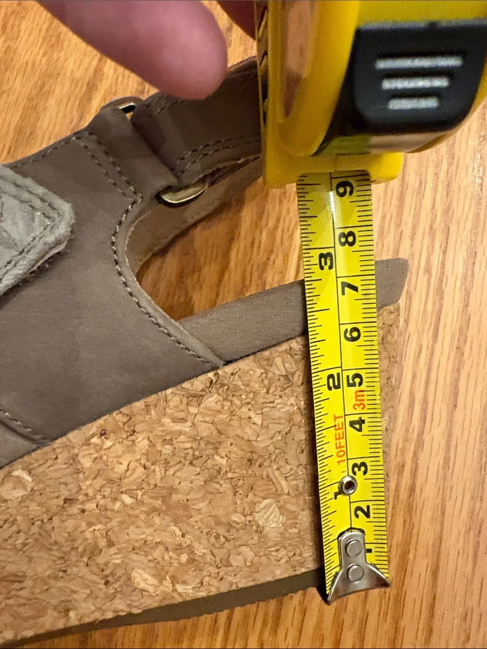Clarks Taupe/Beige Wedge Sandals